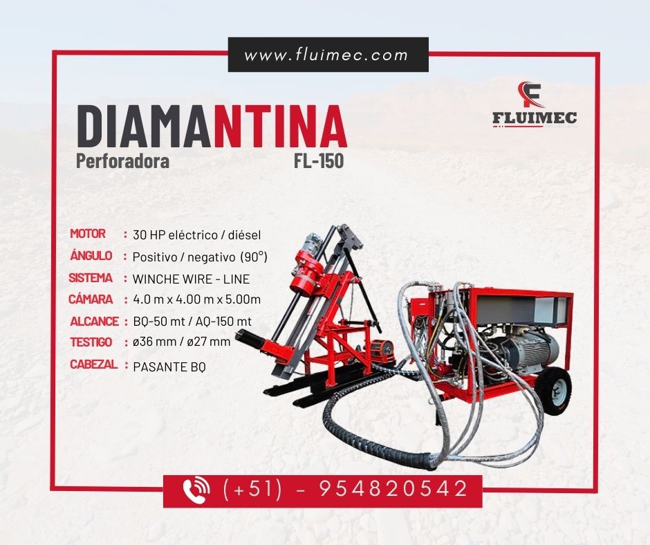 Perforadora FL-150 - Diamantina para extracción de muestras